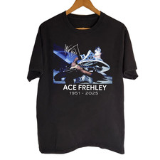 RIP Ace Frehley 1951-2025 Guitarist Signed T Shirt All Size S-5XL AG36