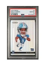2024 PANINI PRIZM PRIZMANIA #5 MALIK NABERS ROOKIE CARD PSA 10 GIANTS CASE HIT