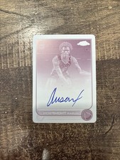 #1/1 2022 Topps Chrome OTE AUSAR THOMPSON RC AUTO Printing Plate Magenta Pistons