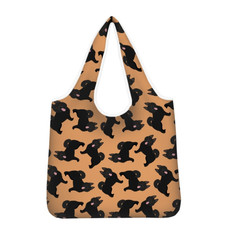 SCHIPPERKE DOG FOLDABLE TOTE BAG REUSABLE SHOPPING BAG GIFT FOR DOG LOVERS