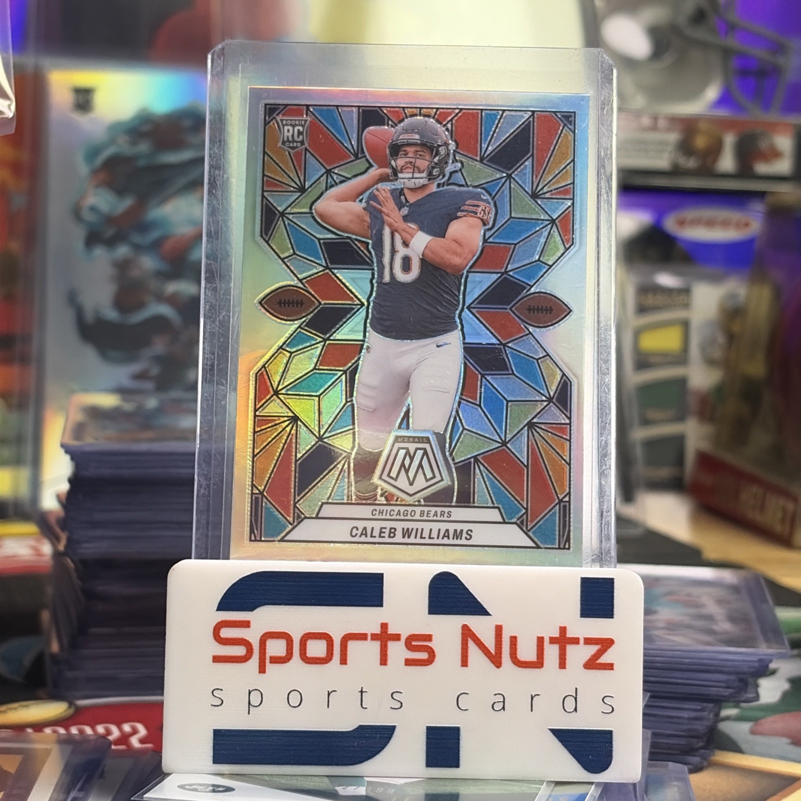 Caleb Williams 2024 Panini Mosaic Rookie Stained Glass #SG-16 RC Case Hit SSP