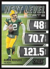 2021 Score Next Level Stats Aaron Rodgers #NL4 Green Bay Packers
