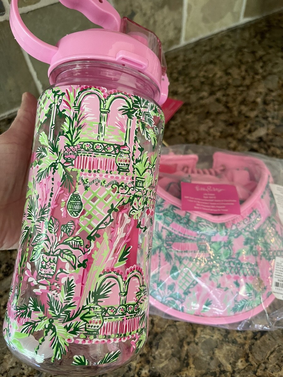 NWT Lilly Pulitzer Visor & 2 scrunchie\'s Mandevilla Baby
Always Worth It Lilly Pulitzer Set Water Bottle, visor, scrunch Mandevilla  main image 3