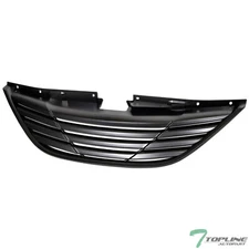 Topline For 2010-2013 Hyundai Sonata Horizontal Front Bumper Grille - Matte Blk