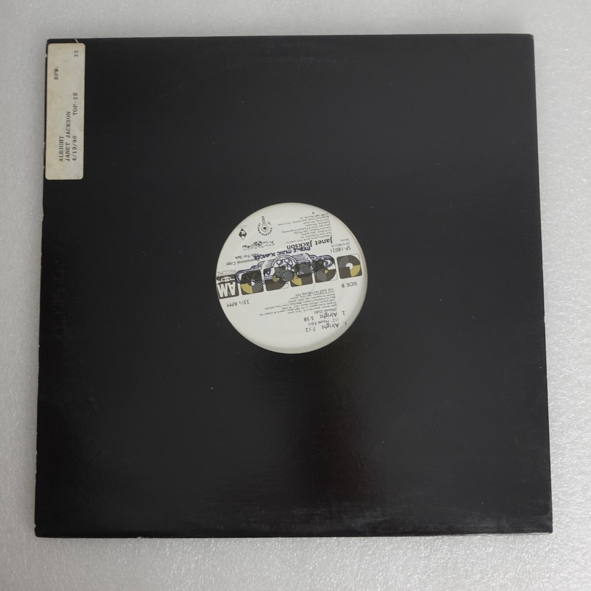 Janet Jackson Alright PROMO SINGLE Vinyl Record Album | eBay