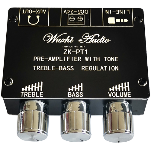 Bluetooth 5.0 Decoder Stereo Pre-Amplifier with Tone Board Treble Bass Module