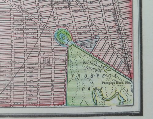 Vintage 1905 NEW YORK CITY NY Map 14"x22" ~ Old Antique Original CHELSEA HARLEM - Picture 1 of 12