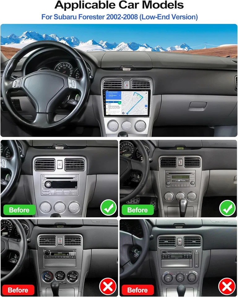 Für Subaru Forester 2003-2008 Android14 Autoradio Navi Car Play GPS DAB+AM 128GB - Bild 2 von 4