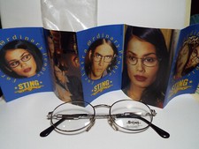 STING Occhiali VS4190 Silver Oval Eyeglasses Frame 50/17 Vintage NOS Original