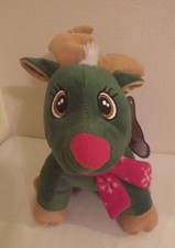 Sugar Loaf Santa Collection Reindeer Green Plush Stuffed Animal 8" Tall New