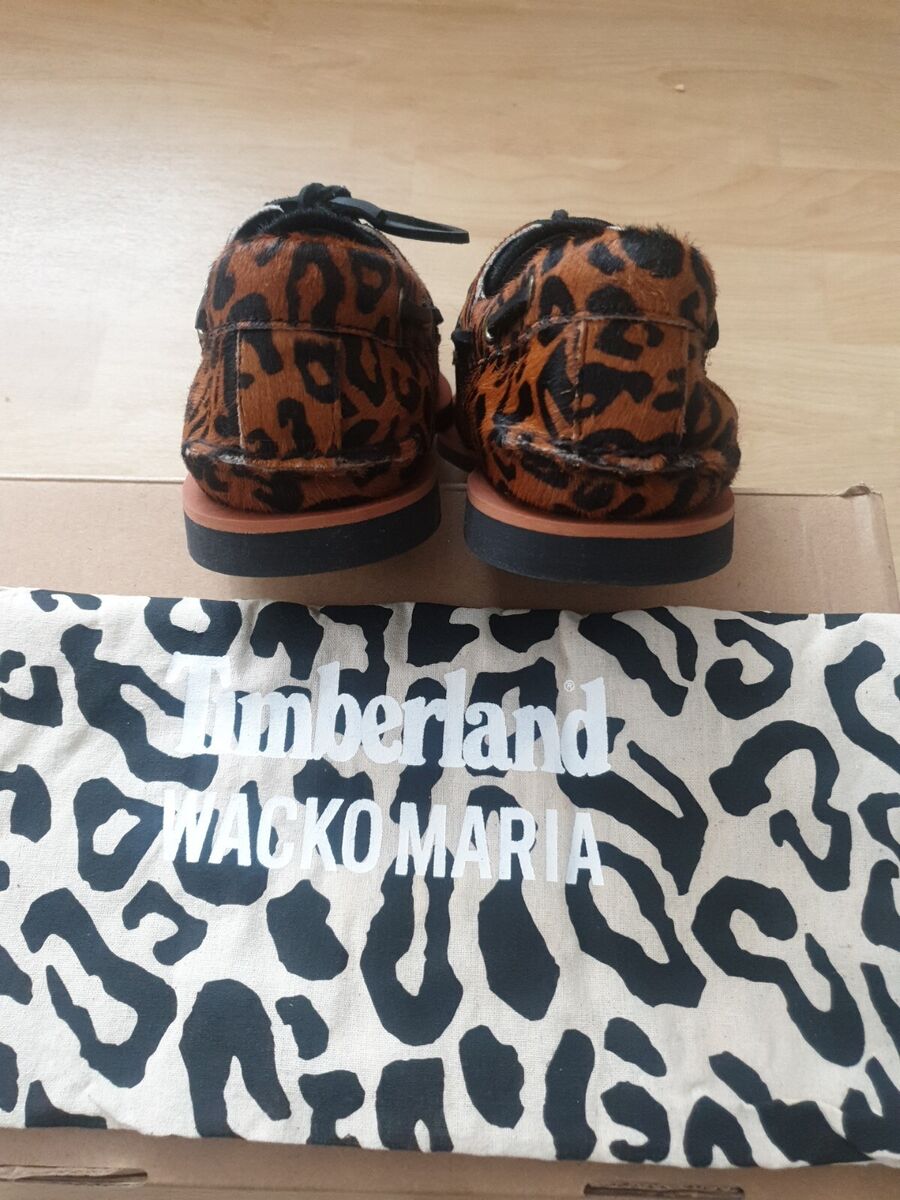 Timberland x Wacko Maria Classic Boat Shoes Leopard Leather UK9.5 US10 EU44