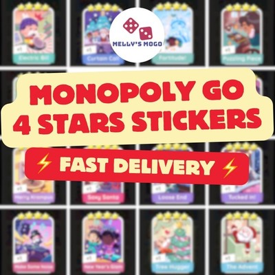 Monopoly_GO 4 Stars Stickers (Fast Delivery)