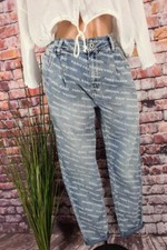 Damen JEANS HOSE MOM Fit High Waist Bundfalten Denim Melly Co 7203 M 36 38