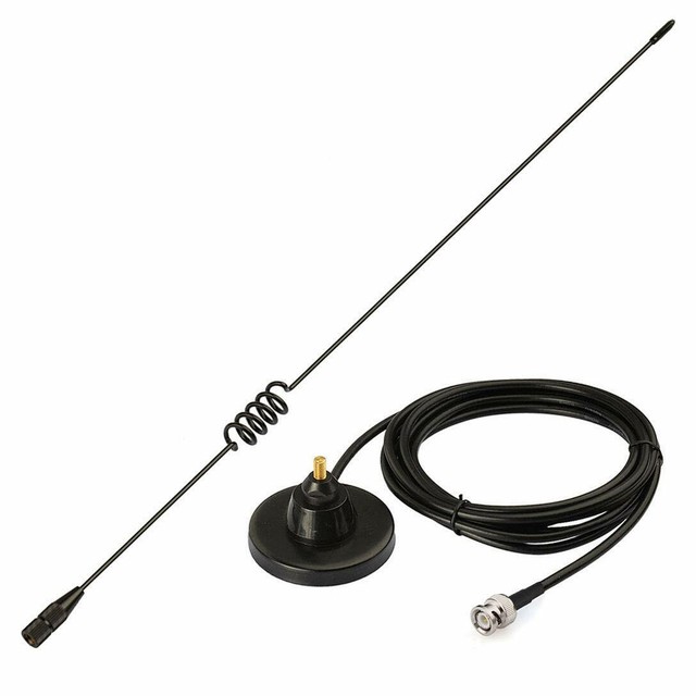 Scanner Antenna for Uniden for Motorola Two Radio BNC 4inch Glass Mount