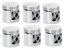 SILVOLITE Flat Top Pistons Set/6 for 1941-1962 Chevy 235 6-cylinder 040
