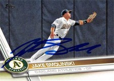 Jake Smolinski autographed Baseball Card (Oakland Athletics) 2017 Topps #11