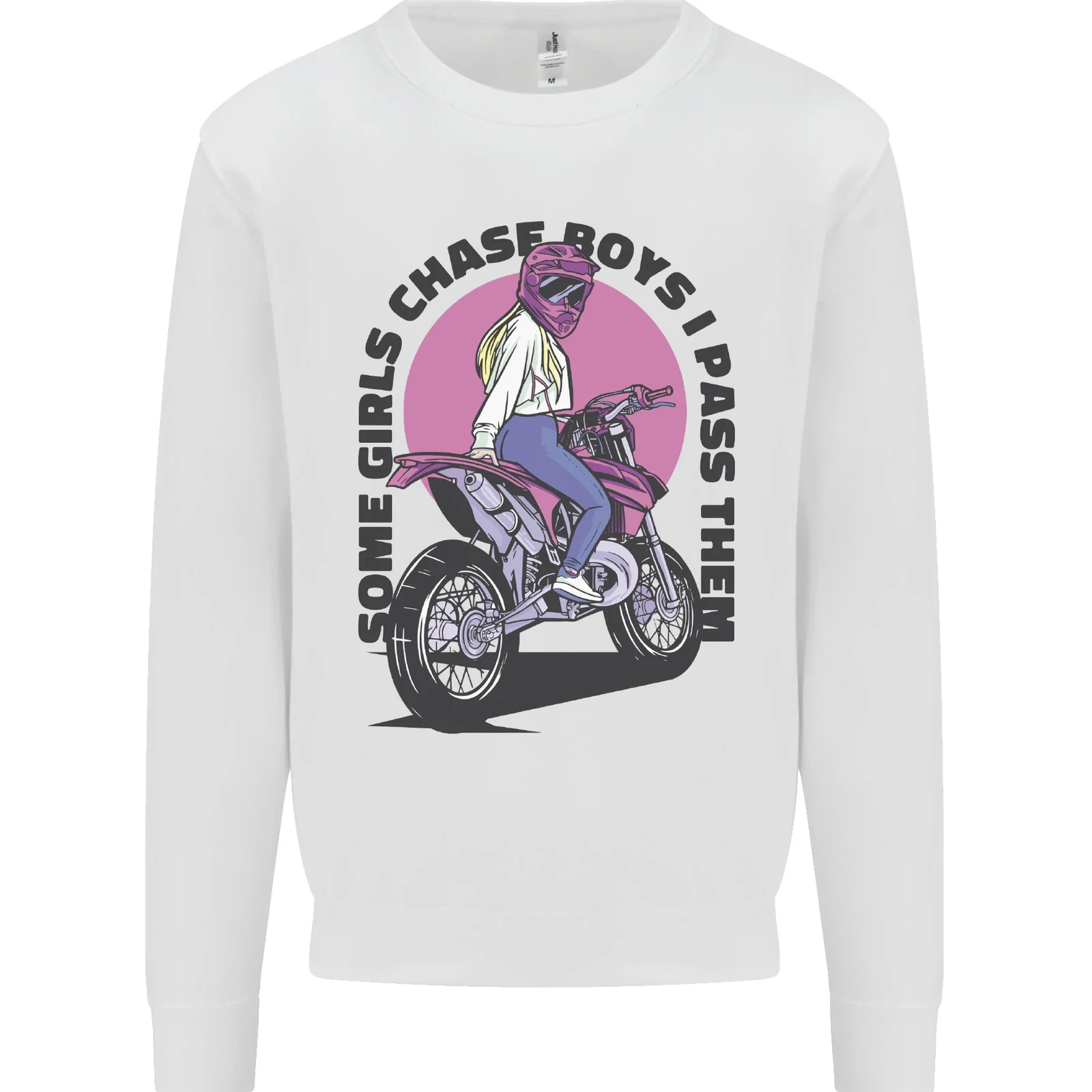 Some Girls Chase Motorcycle Biker Sweatshirt for Men