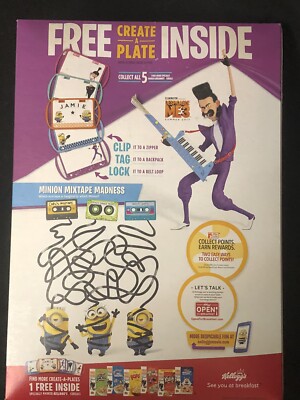 Unopened Kellogg s Apple Jacks Despicable Me3 Collectible Jamie Cereal Box