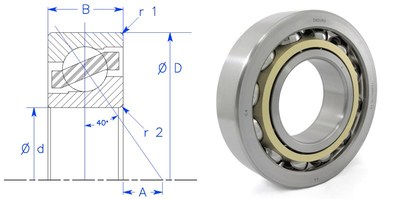 7220 BMPUA  FEDEX 2 Day ball bearing FAG Enduro Brand B-MP-UA 100 x 180 x 34 