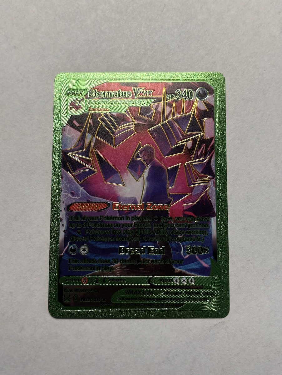 Eternatus VMAX Green Foil 340 HP Fan Art Display Card NM/M | eBay