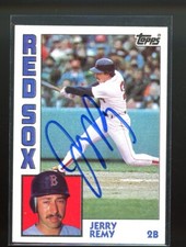 1984 Topps JERY REMY Signed Card autograph AUTO RED SOX