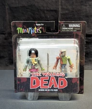 MiniMates - The Walking Dead - Michonne and One-Eyed Zombie Figure FP20 SEALED