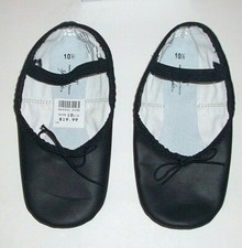 American Ballet Theatre NIB Toddler Girls 10.5 Dance Shoes Black Leather Flats