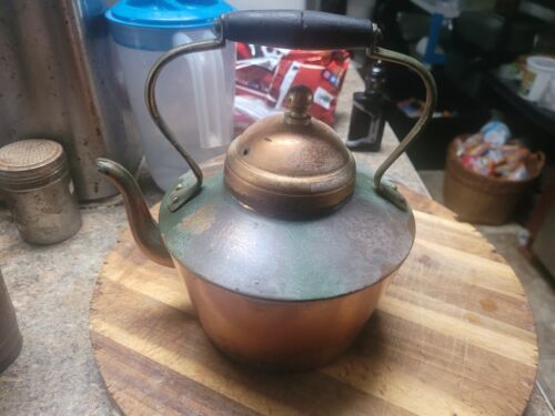 Rustic Copper Teapot Tall Handle - Picture 3 of 3