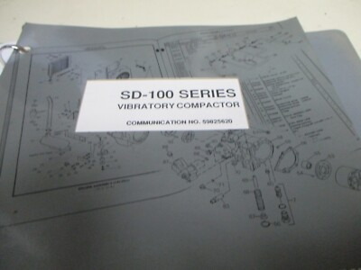 Ingersoll Rand SD 100 Series Vibratory Compactor Parts Manual
