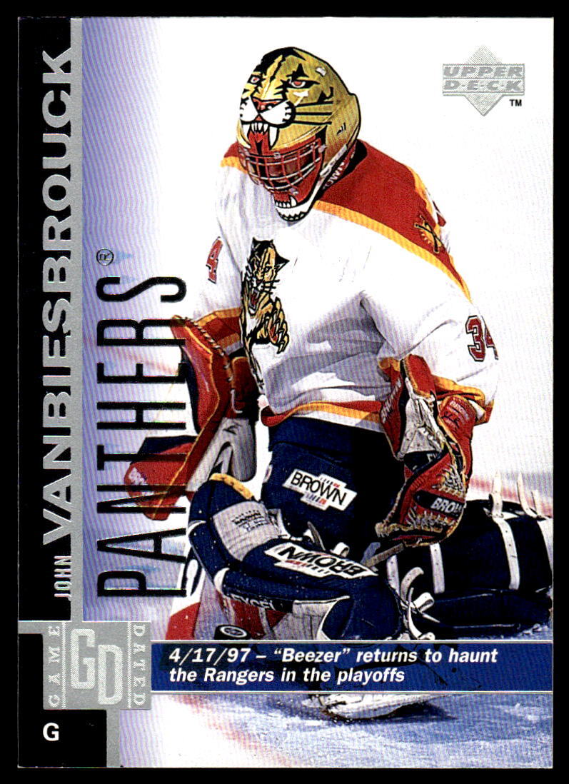 1997-98 Upper Deck #72 John Vanbiesbrouck Florida Panthers Game Dated Card