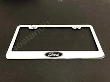 FORD LOGO CHROME METAL LICENSE PLATE FRAME