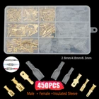 450X Assortment Male Female Spade Crimp Terminals Electrical Wire Connectors Kit