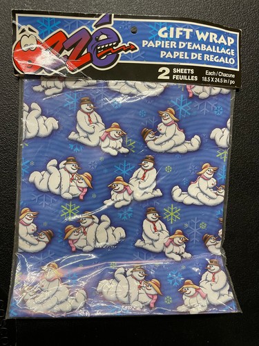 Adult Themed Christmas Gift Wrap Wrapping Paper Naughty Snowman
