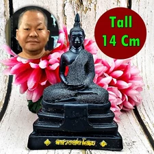 Large Buddha Statue Leklai Dust Meditation Soton Lucky Fortune Lp Somporn #16319