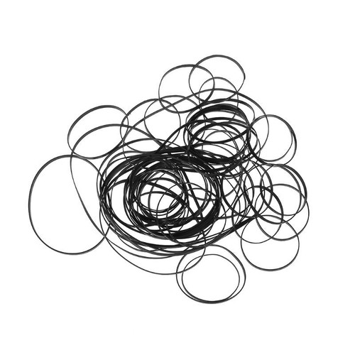50 PCS Mix Cassette Tape Machine Belts Assorted Common Drive Flat Rubber Belt - Picture 5 of 9