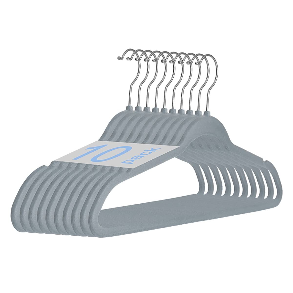 Elegant Velvet Hangers 10-Pack Space Saving Non-Slip Coat Hangers for Clothes-image