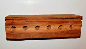 Wooden Drill Bit Holder 5/16" Holes 5 x 1-1/2 x 1 Inch Straightedge Routered 6H