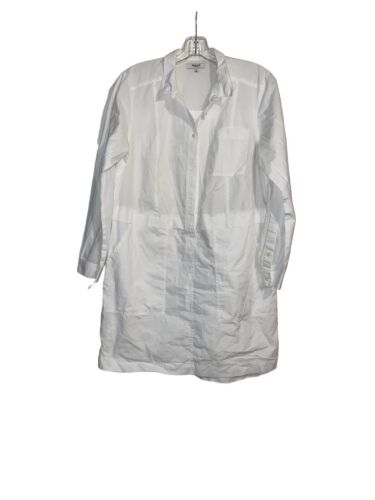 Madewell Shirt Dress White Long Sleeves Button Fr… - image 1