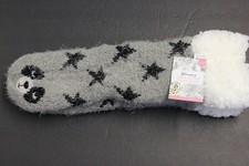 1 pairs Woman's Lurex Critter Slipper Sock size S/M 6-7.5 W/Star Winter warm