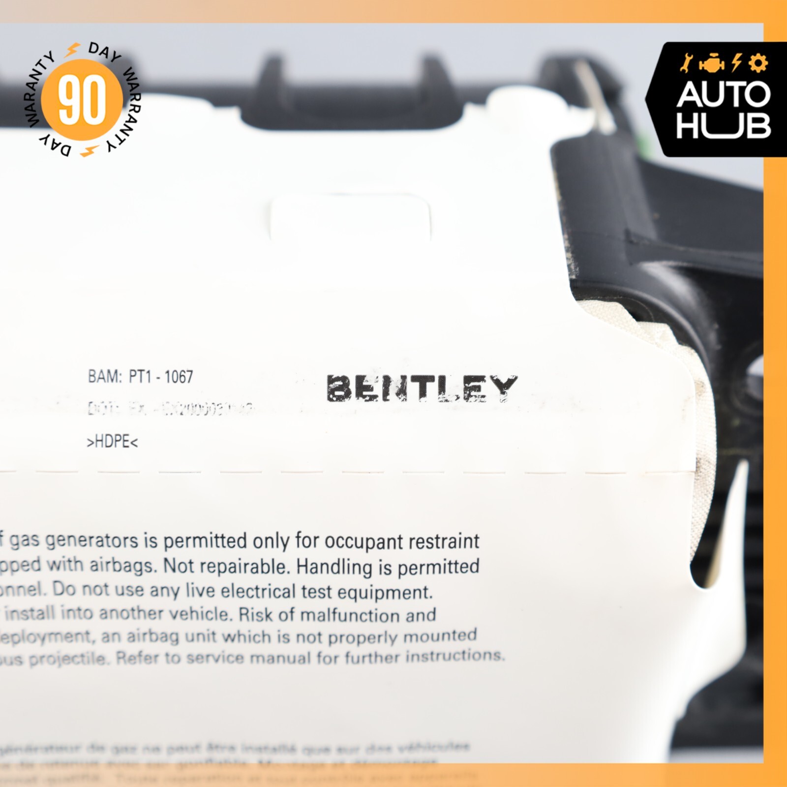 07-12 Bentley Continental GTC Flying Spur Passenger Dash Airbag Air Bag OEM 63k