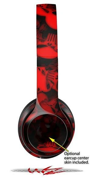 Skin Beats Solo 2 3 Skulls Confetti Red Wireless Headphones NOT INCLUDED - Image 2 of 4