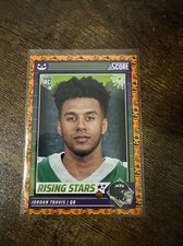 Jordan Travis 2024 Score a Treat Orange Pumpkins #31 RC Rookie Card Rising Stars. rookie card picture