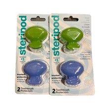 Steripod Toothbrush Protector Pods 4 PC Clip On Sanitizing Case Fresh Scent