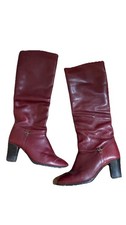 VINTAGE 1970 s Etienne Aigner Oxblood Red Boots Size 7 1/2
