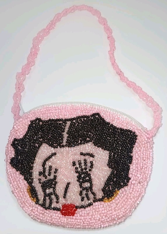 Betty Boop Beaded Mini Coin Purse Pink