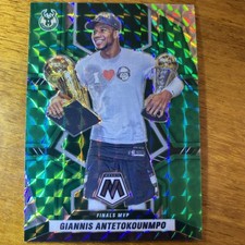 Giannis Antetokounmpo Finals MVP Camo Green Mosaic Prizm Panini Mosaic 2021-22
