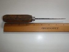 VINTAGE ICE PICK w/SQUARE WOODEN HANDLE plus ...