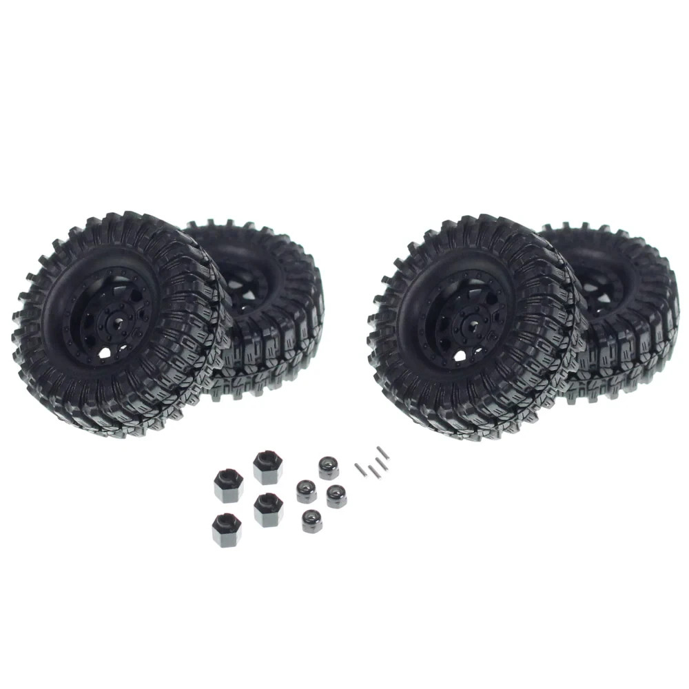 Redcat Ascent 32 Pre-mounted 1/32 Rock Crawler Tires (Black) (4