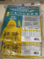 NEW Boss Large Yellow PVC Rainsuit 3 Piece W/Removable Hood Bibs Jacket