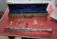 Noblet Paris Metal Clarinet Boehm System 1920's Leblanc Made RARE!